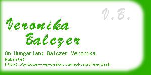 veronika balczer business card